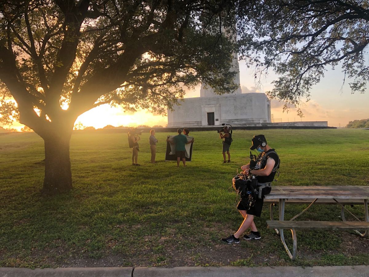 Production sound work on location