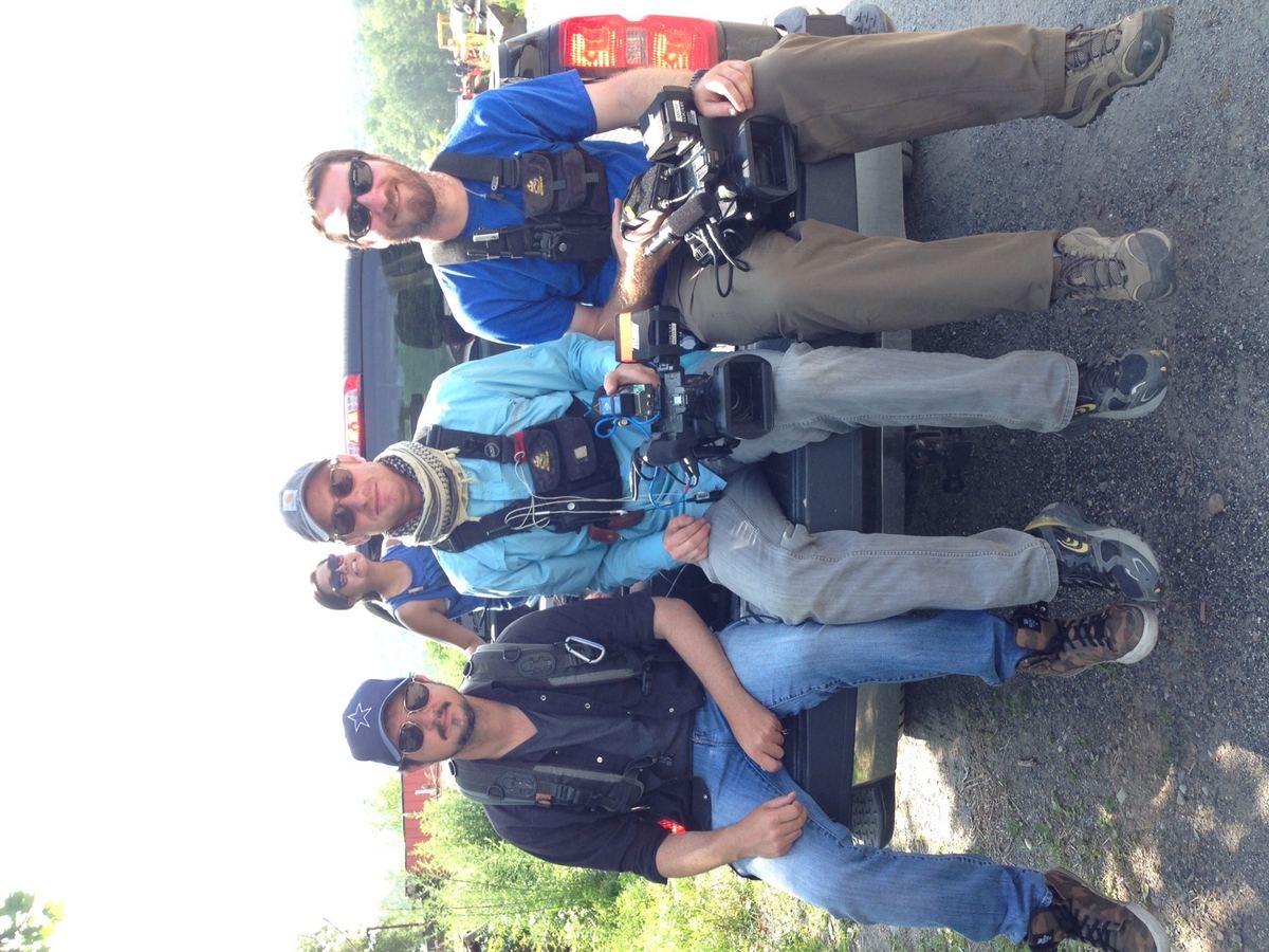 Production sound work on location