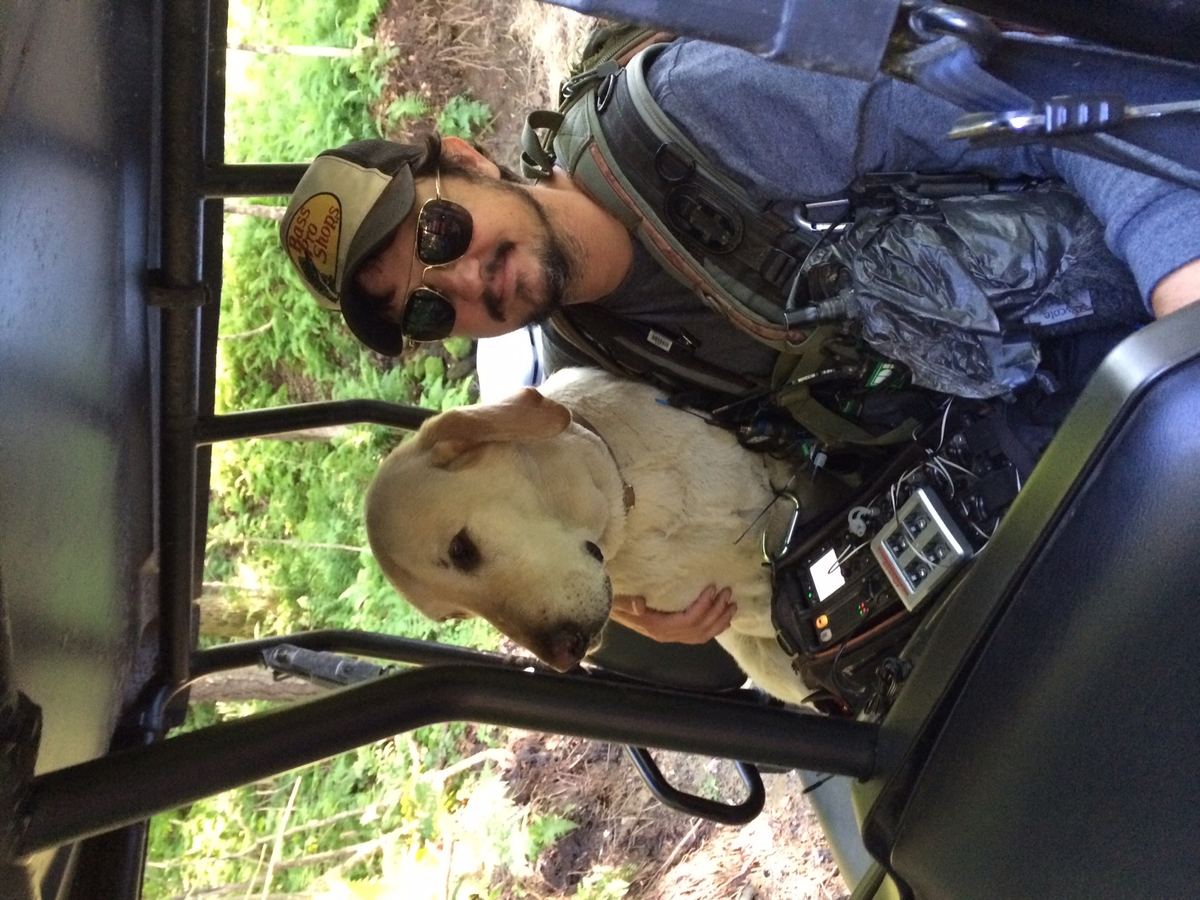 Production sound work on location