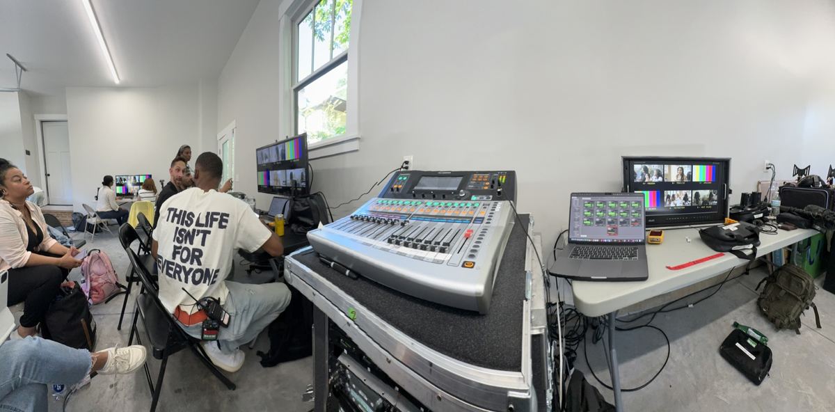 Production sound work on location
