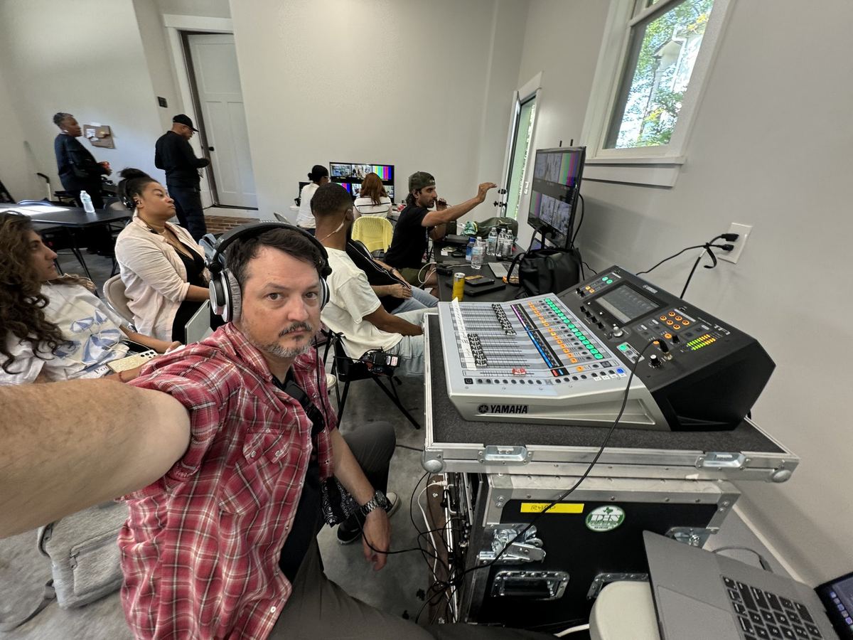 Production sound work on location