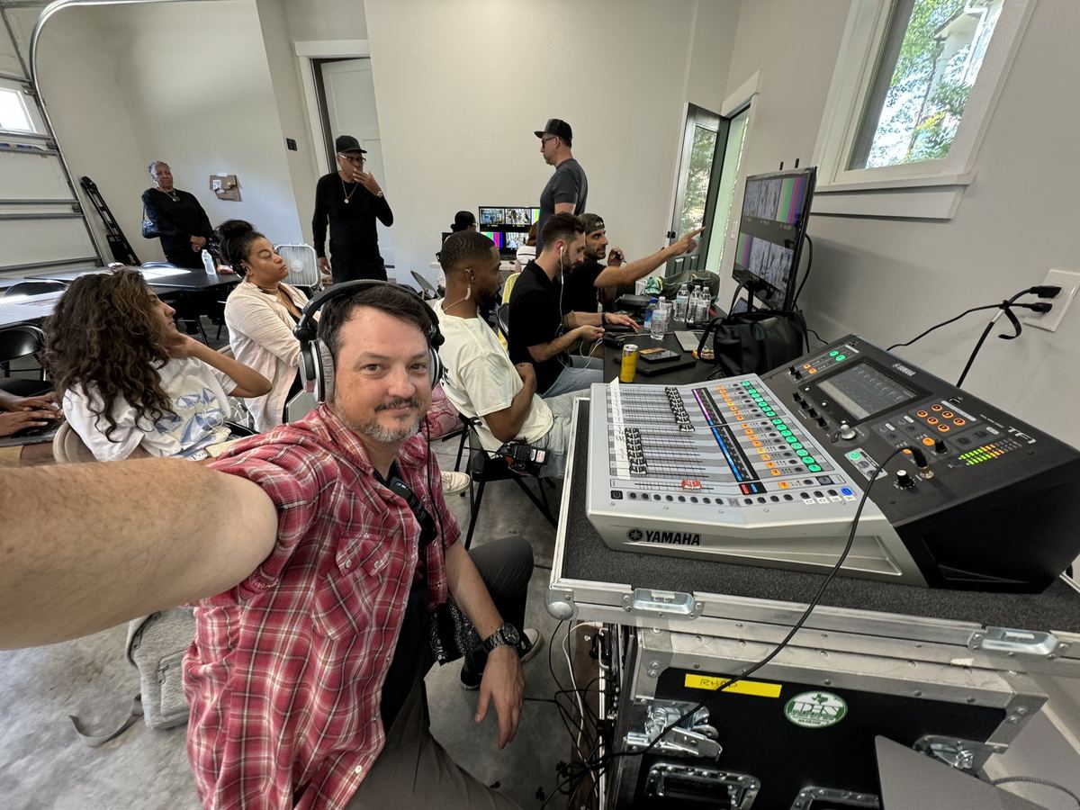 Production sound work on location