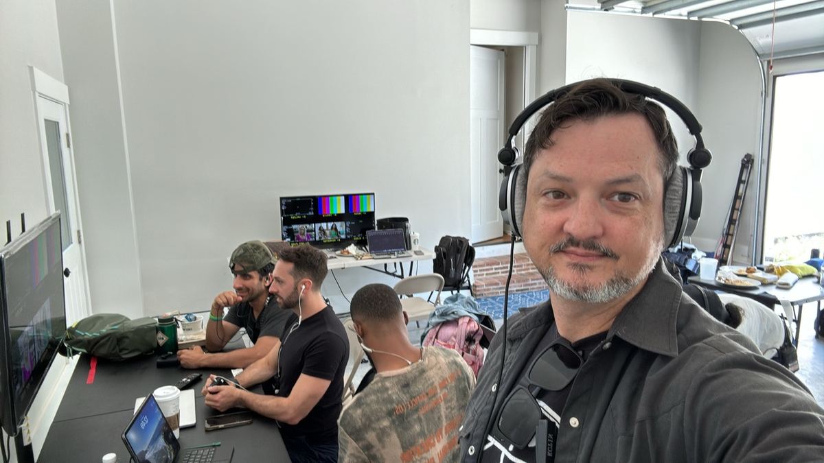 Production sound work on location