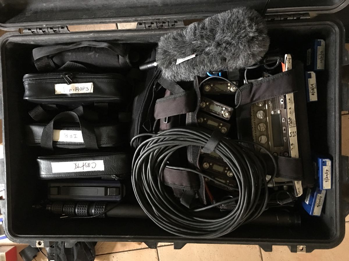 Production sound work on location
