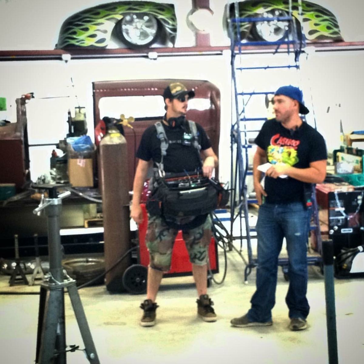 Production sound work on location