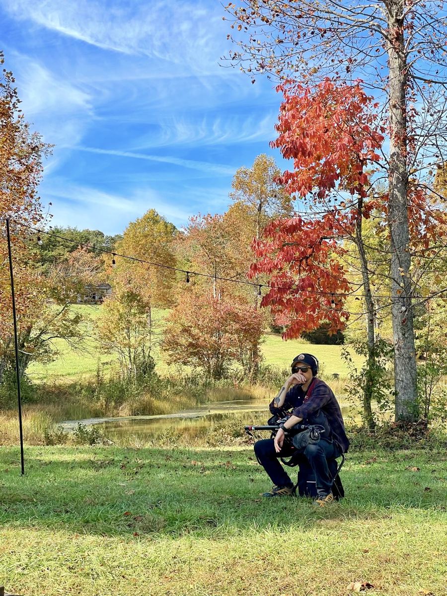 Production sound work on location