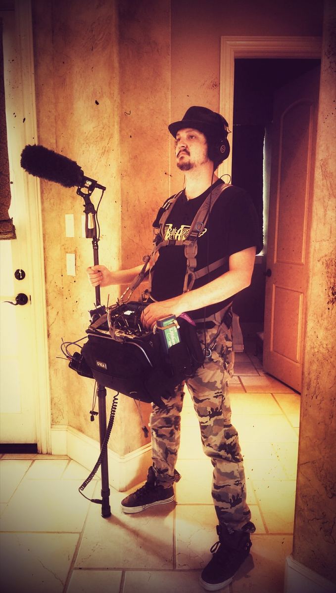 Production sound work on location