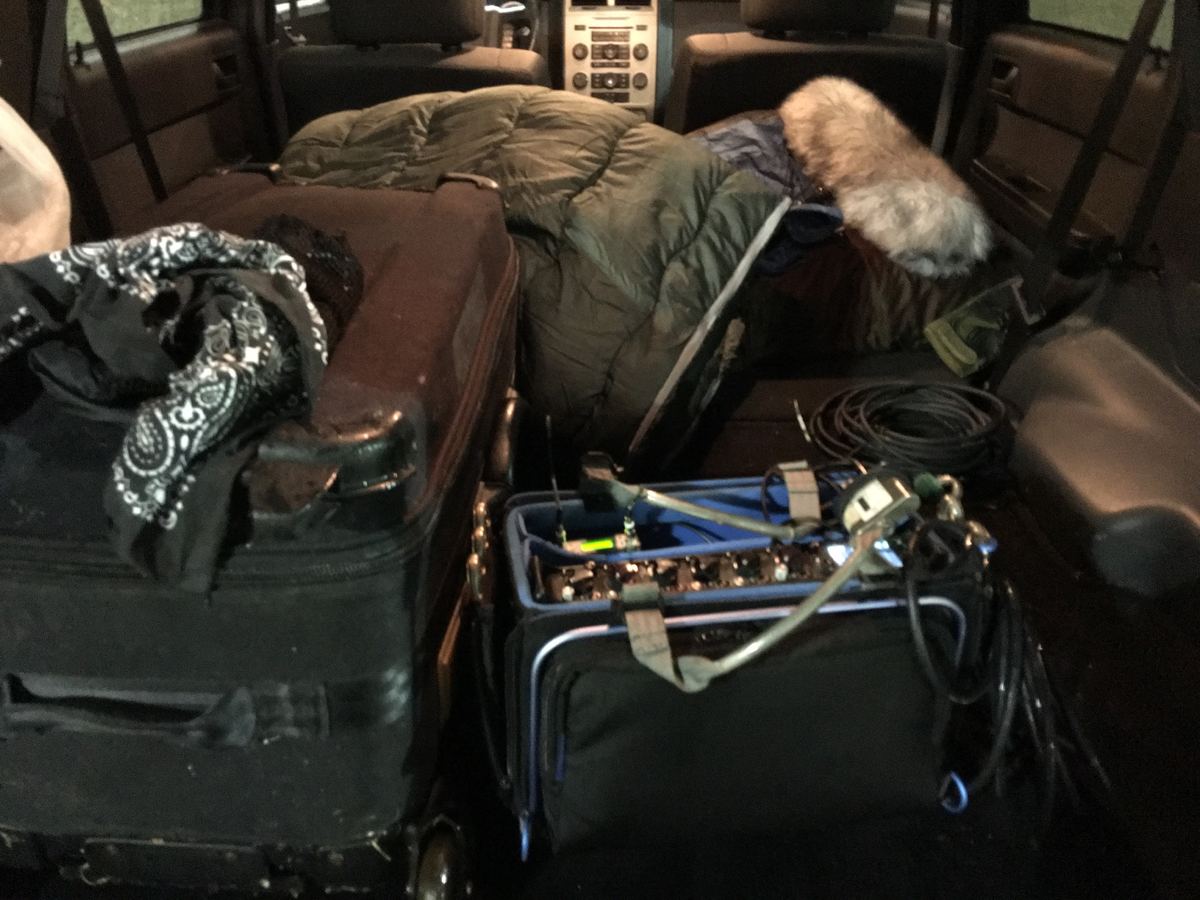 Production sound work on location