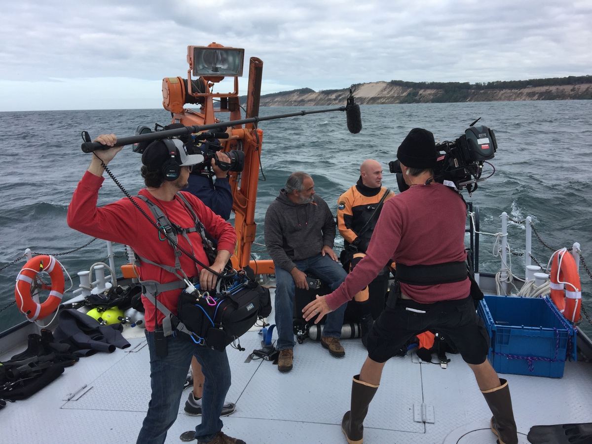 Production sound work on location