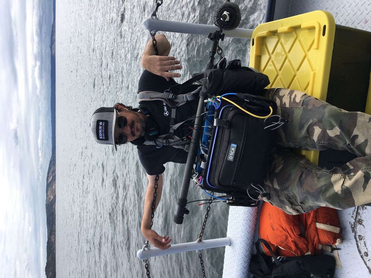 Production sound work on location