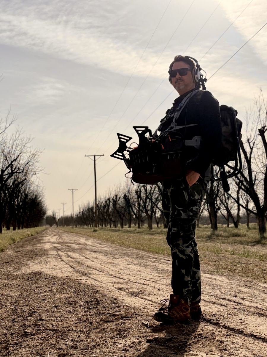 Production sound work on location