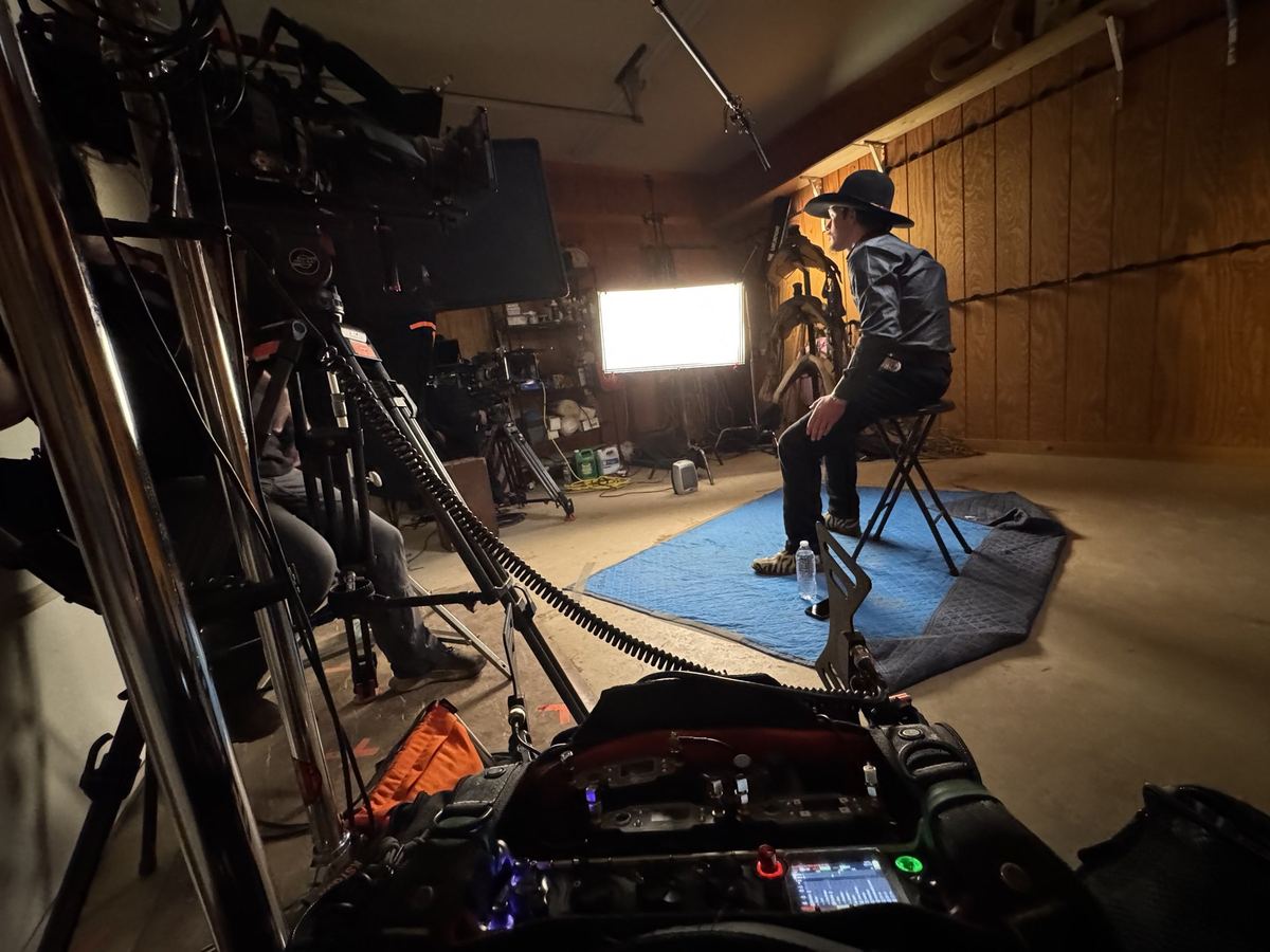 Production sound work on location