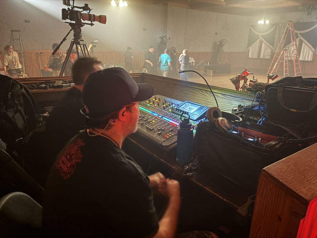 Production sound work on location