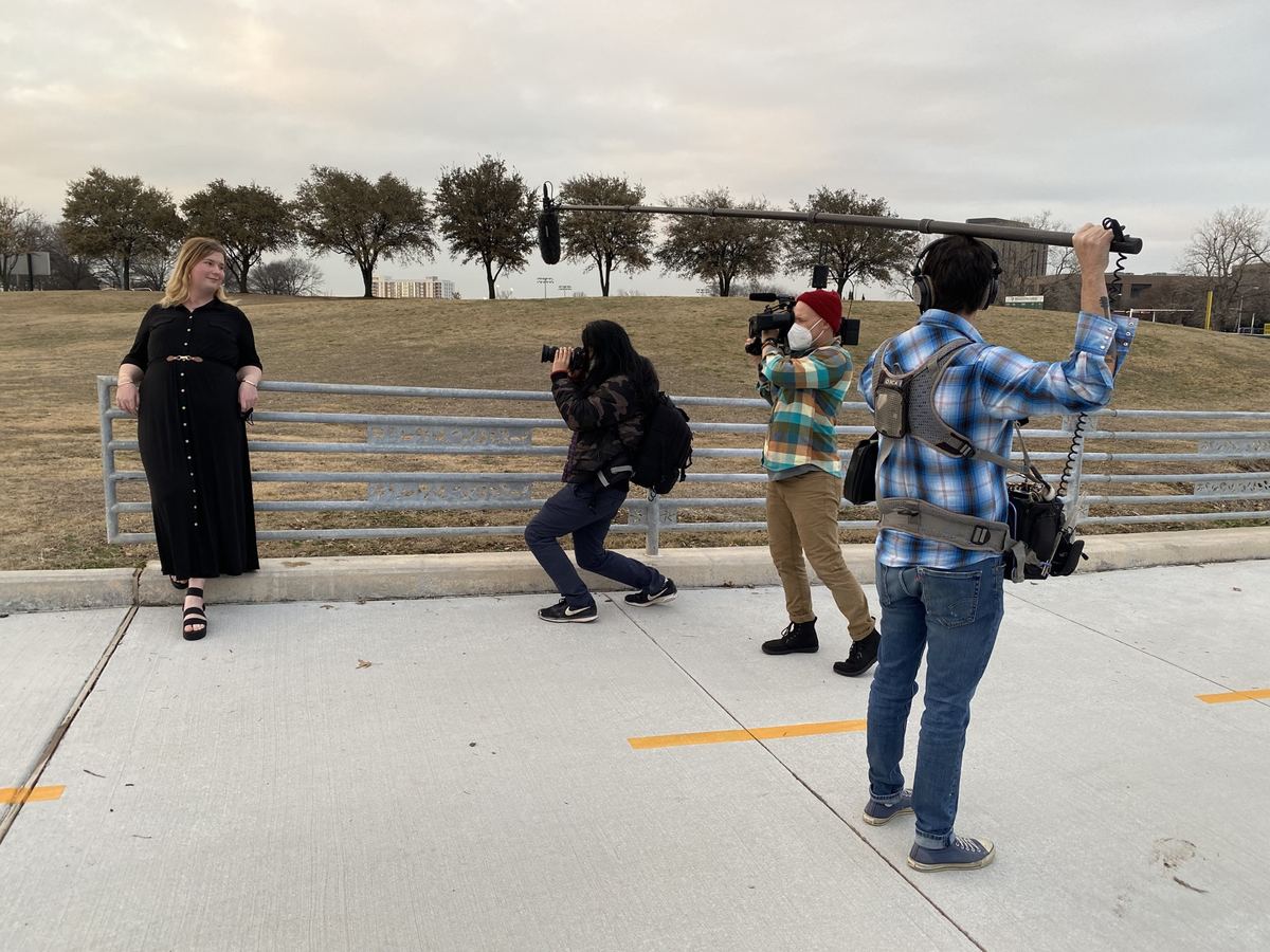 Production sound work on location