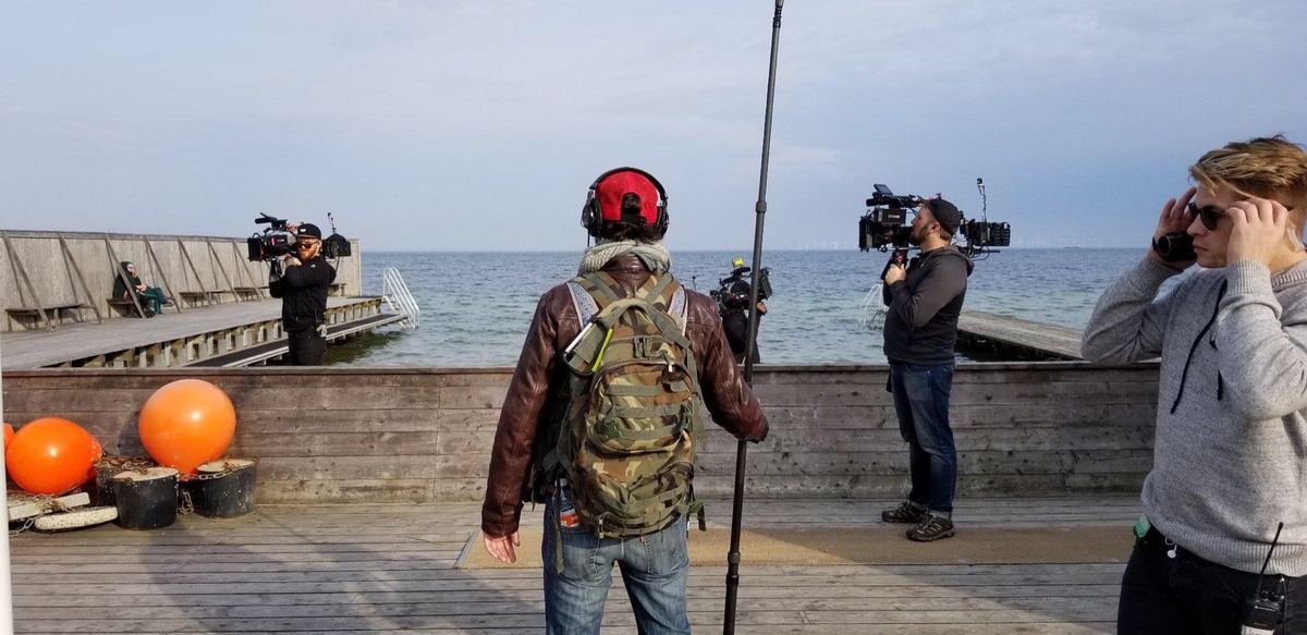 Production sound work on location