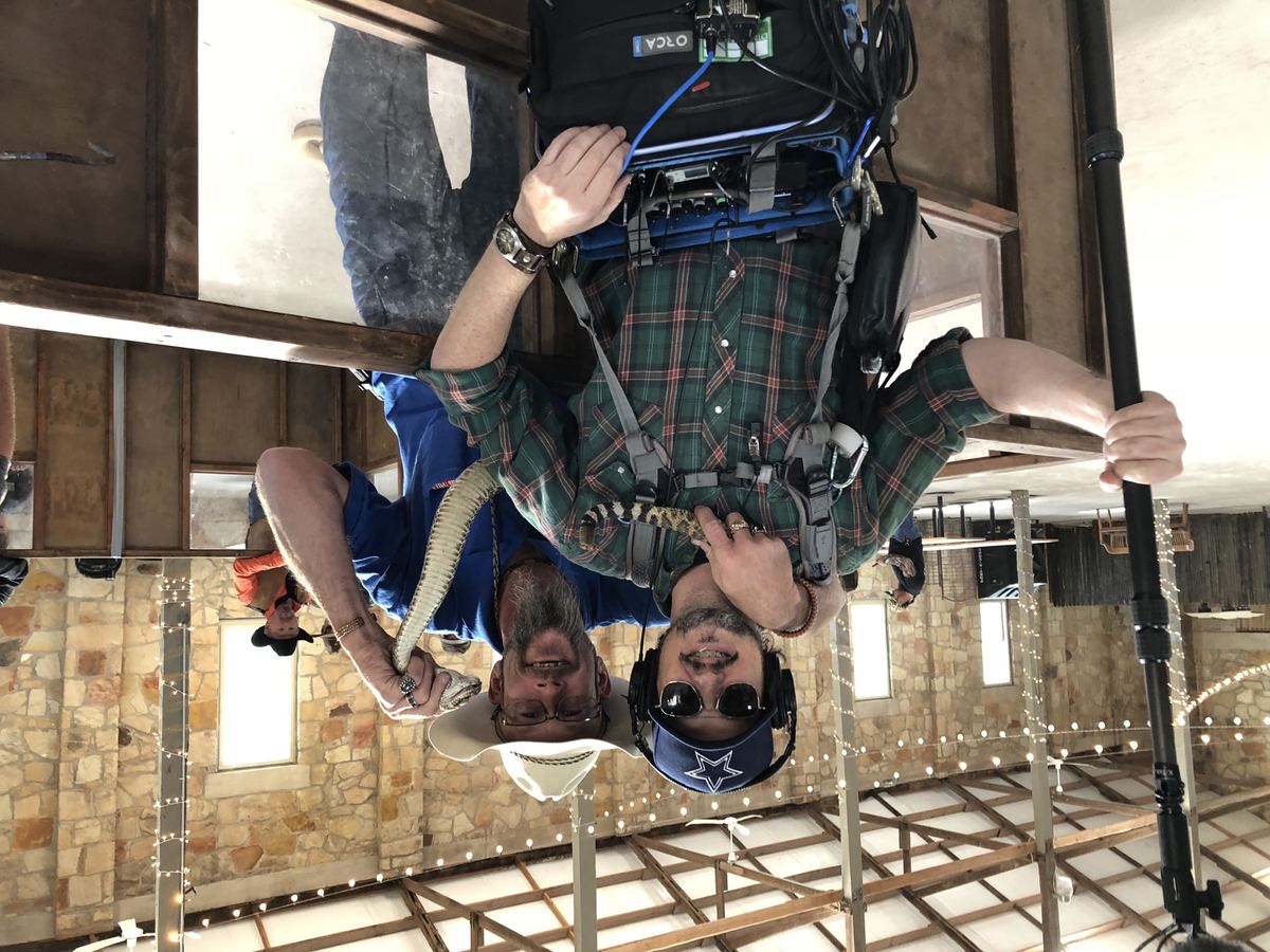 Production sound work on location