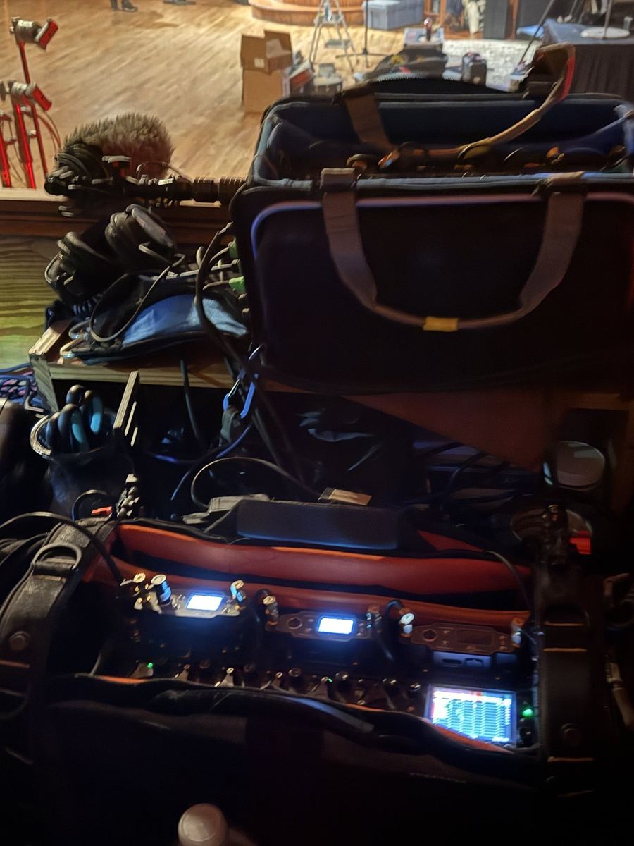 Production sound work on location