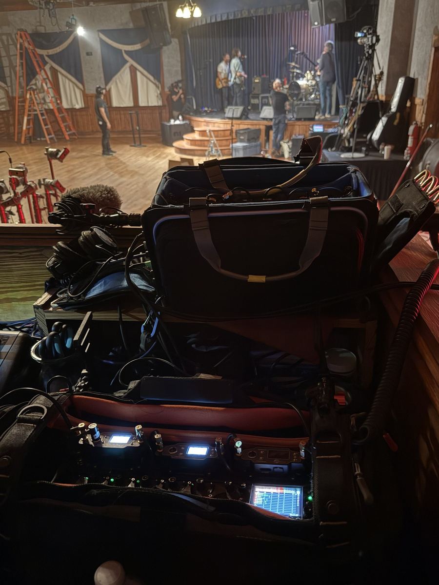 Production sound work on location
