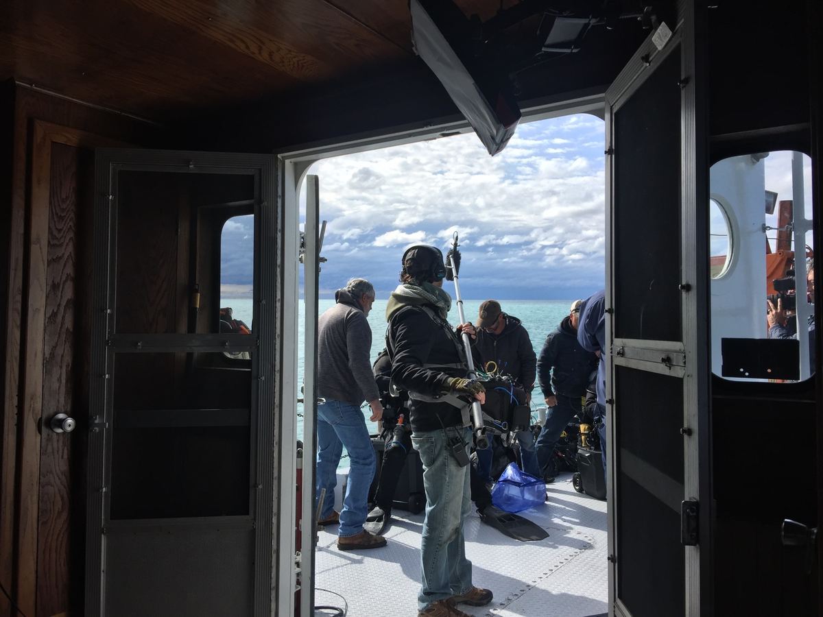 Production sound work on location
