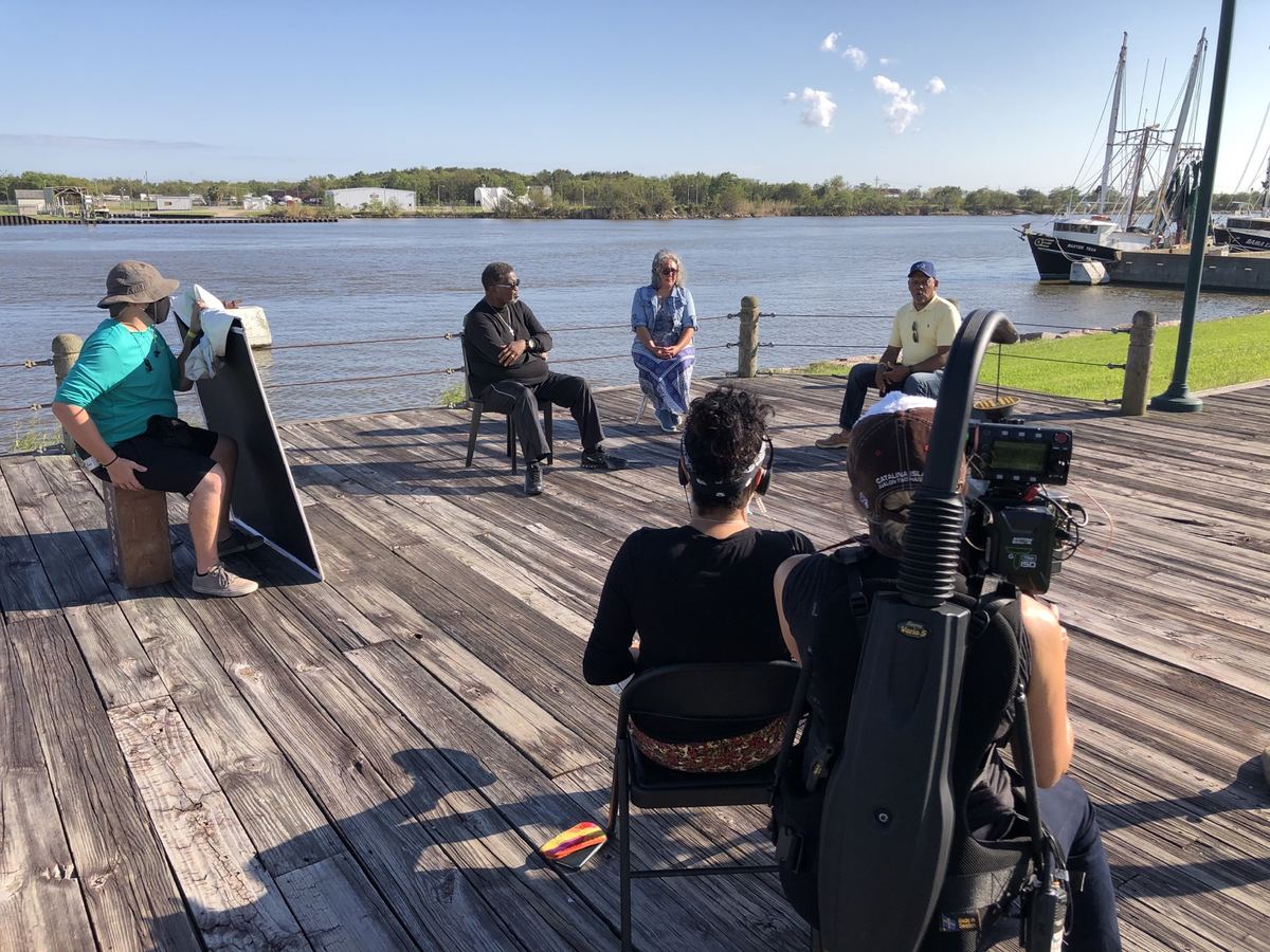 Production sound work on location